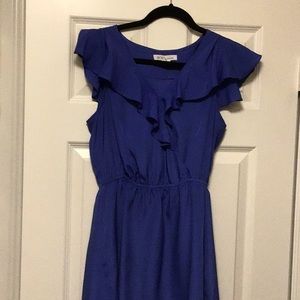BCBGeneratiom Royal Blue Flutter Sleeved Dress